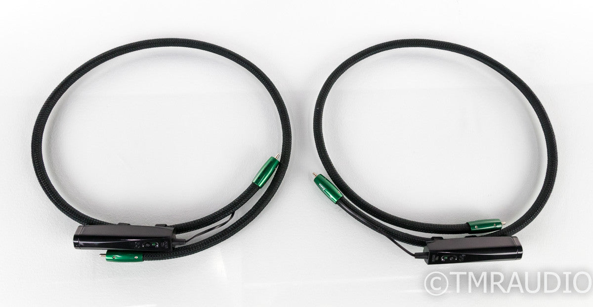 AudioQuest Earth RCA Cables; 1m Pair Interconnects; 72v DBS