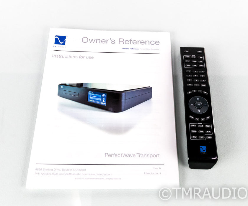 PS Audio PerfectWave Transport CD Transport; Remote