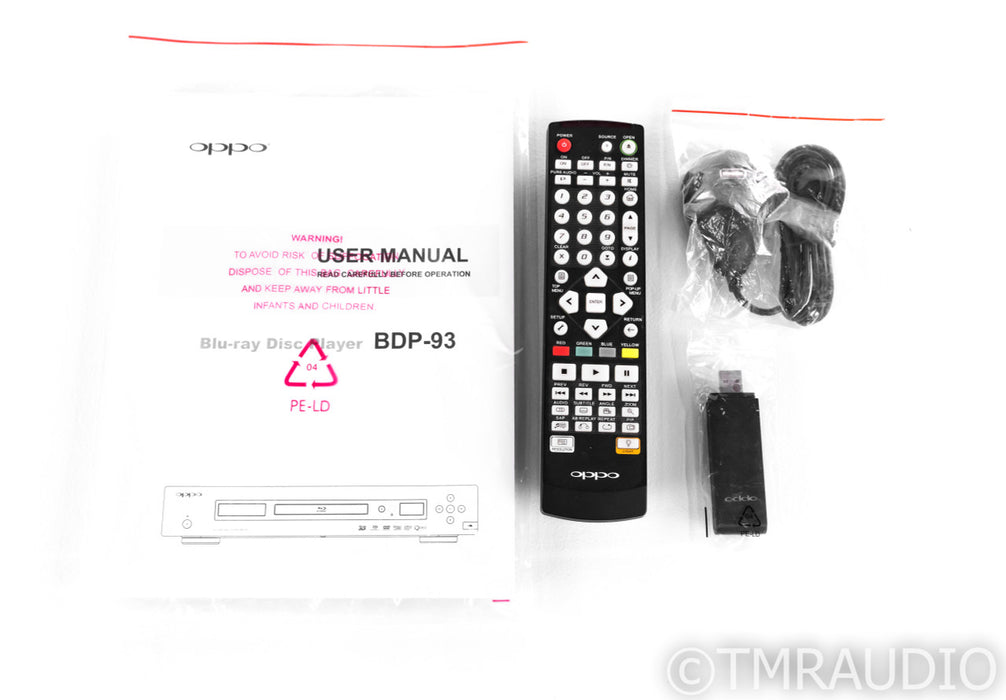 Oppo BDP-93 Universal Blu-Ray Player; BDP93; Remote