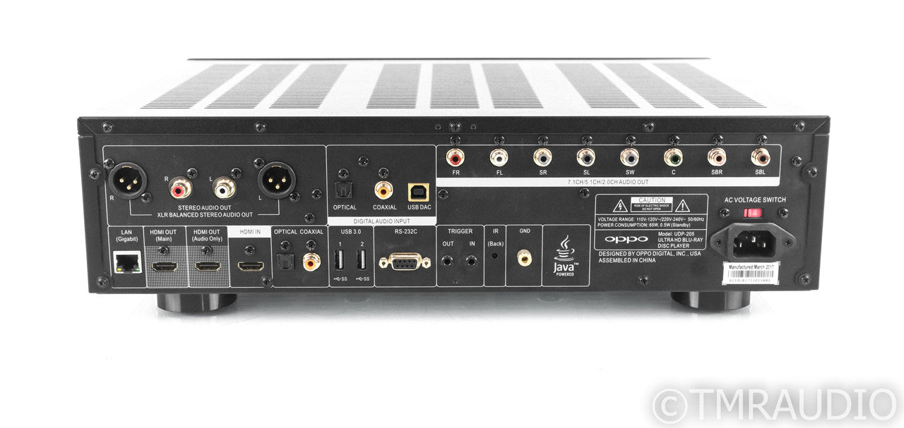 Oppo UDP-205 Universal 4K Blu-Ray Player; BDP205; UHD