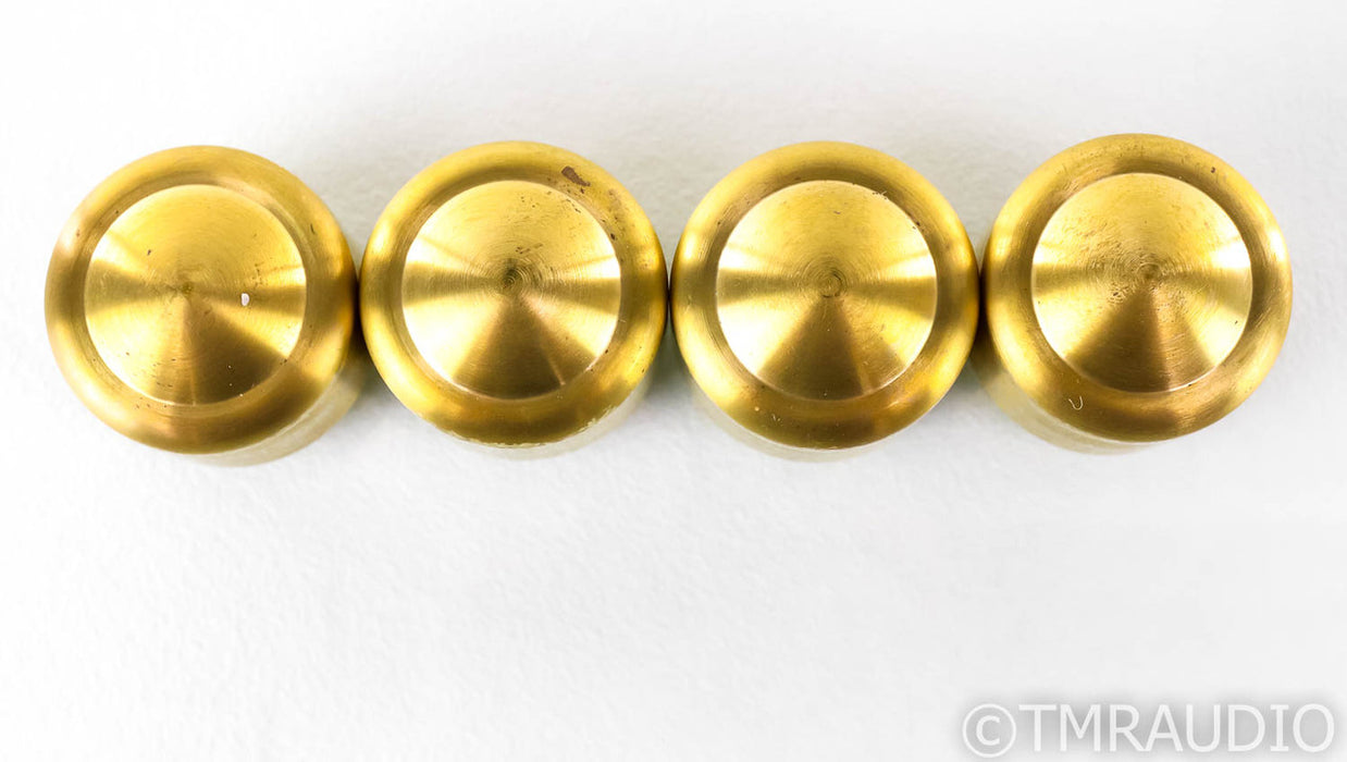 Mapleshade Threaded Low Radiused Brass Heavyfeet; Set of 4 Isolation Feet