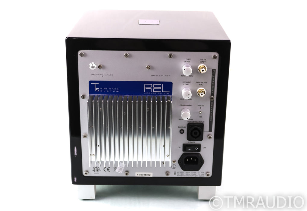 REL T5 8" Powered Subwoofer; Gloss Black; T-5