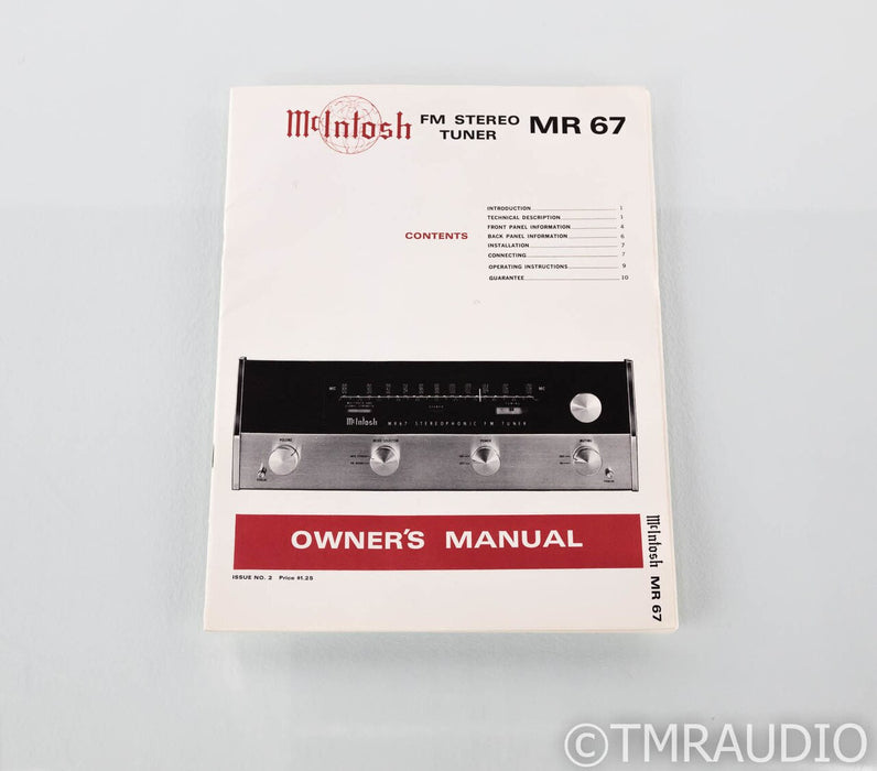 McIntosh MR67 Vintage Stereo Tube FM Tuner; MR-67