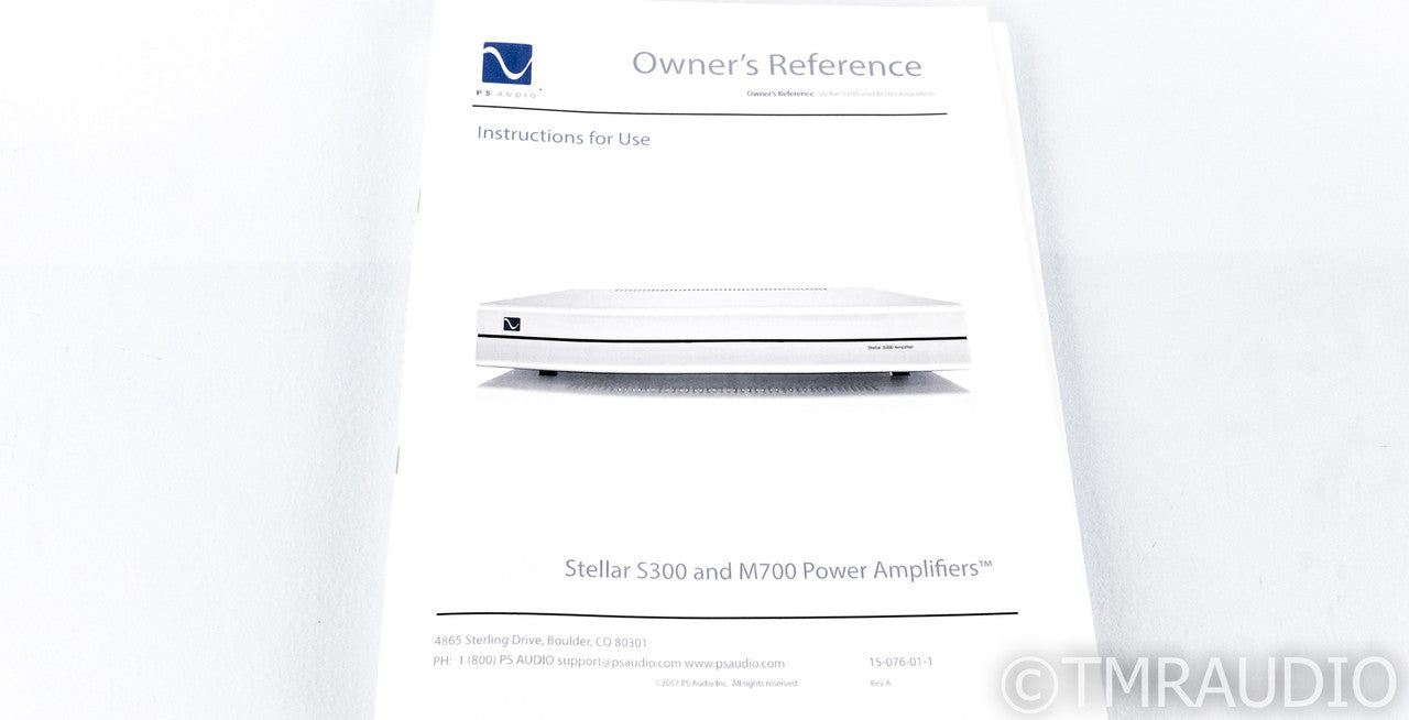 PS Audio S300 Stereo Power Amplifier; S-300 (Used)