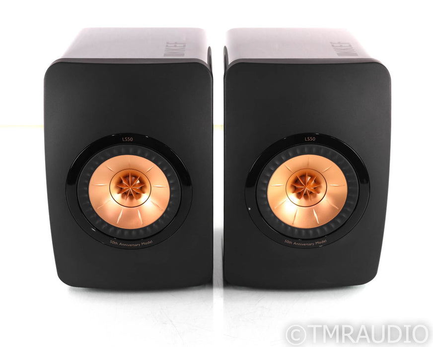 KEF LS50 Anniversary Model Bookshelf Speakers; Piano Black Pair