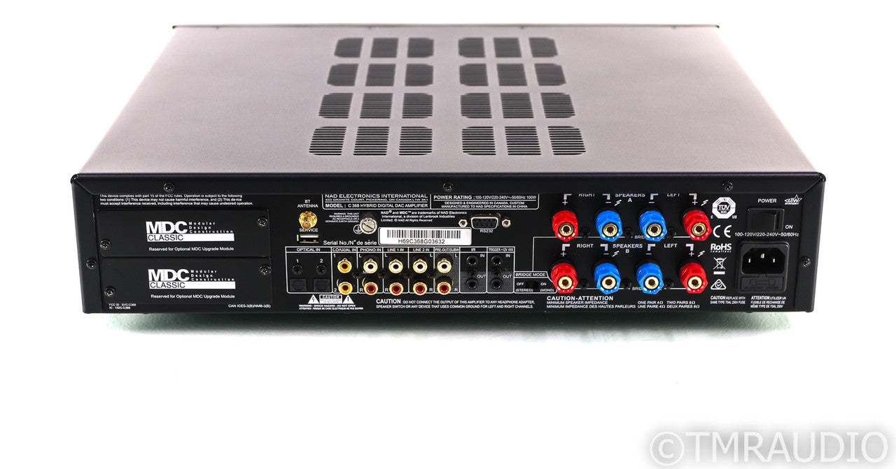 NAD C 368 Stereo Integrated Amplier; DAC; C368; MM Phono; Refurbished