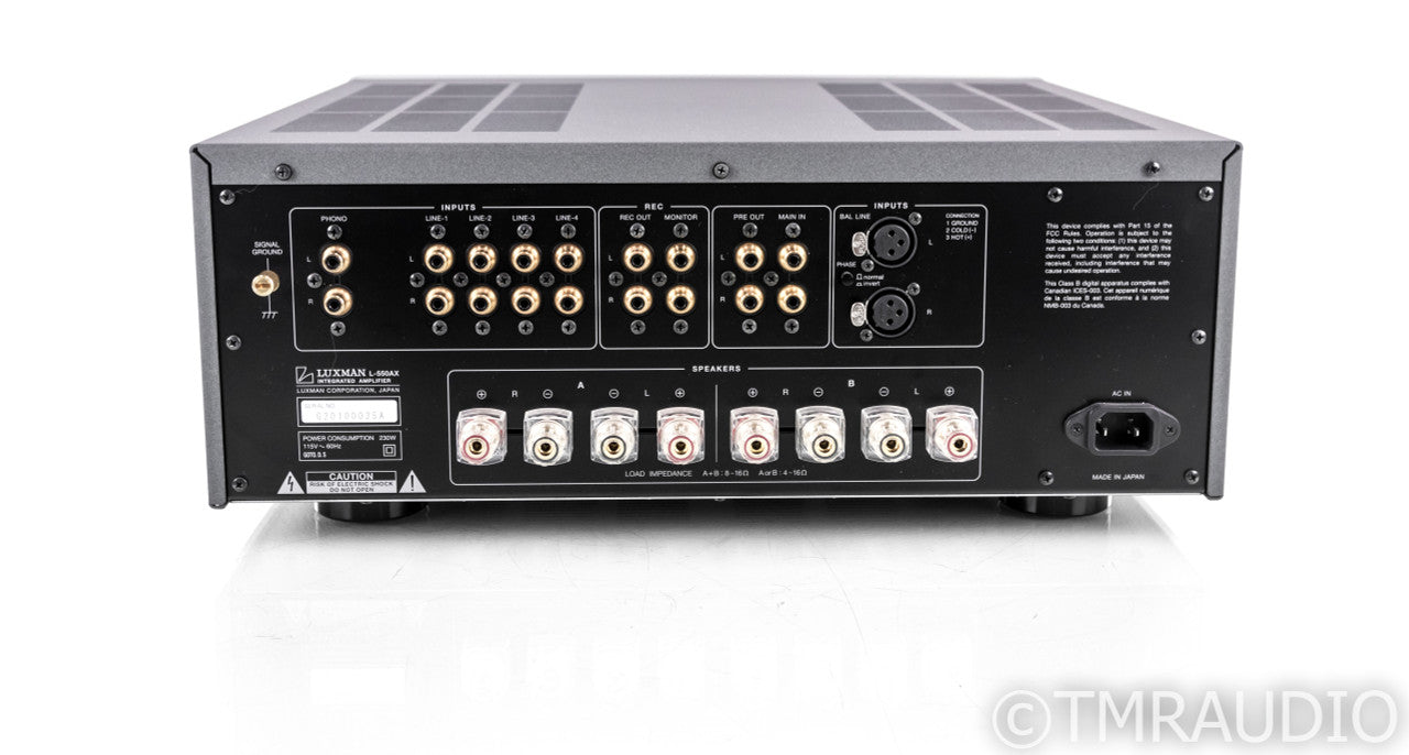 Luxman L-550AX Stereo Integrated Amplifier; L550AX; Remote; MM / MC Phono