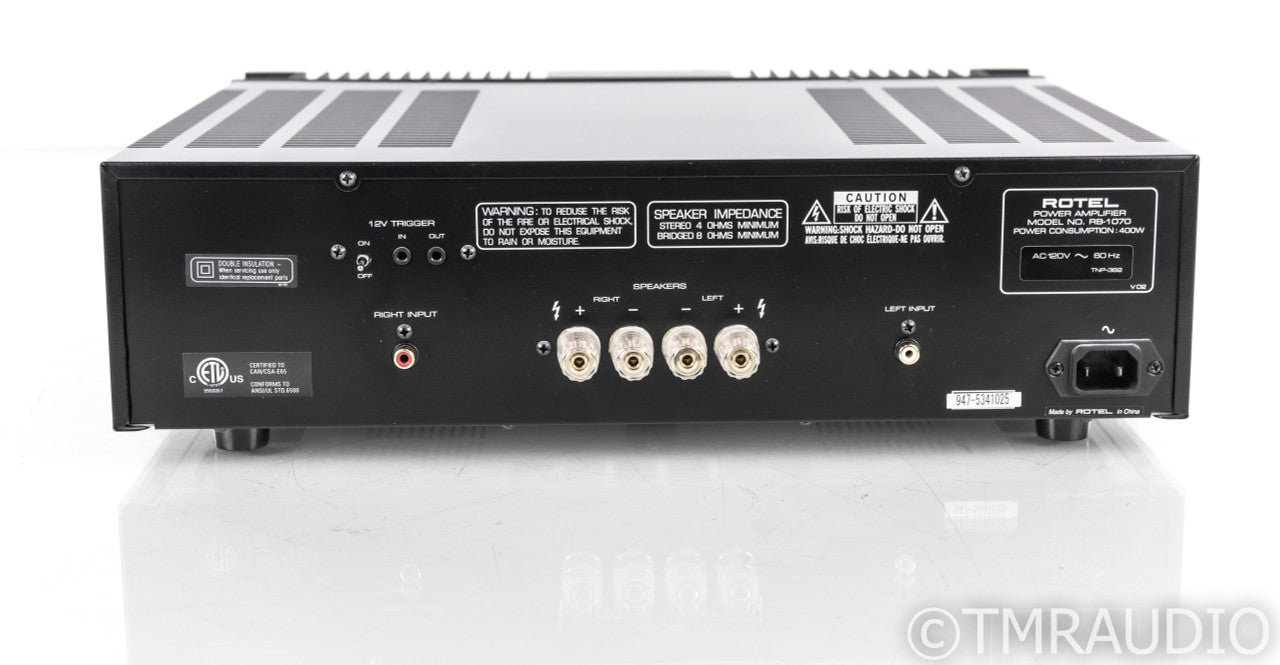 Rotel RB-1070 Stereo Power Amplifier; RB1070 (1/2)