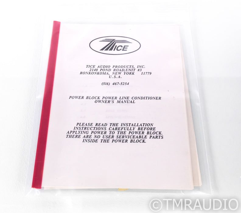 Tice Power Block Series II AC Power Line Conditioner