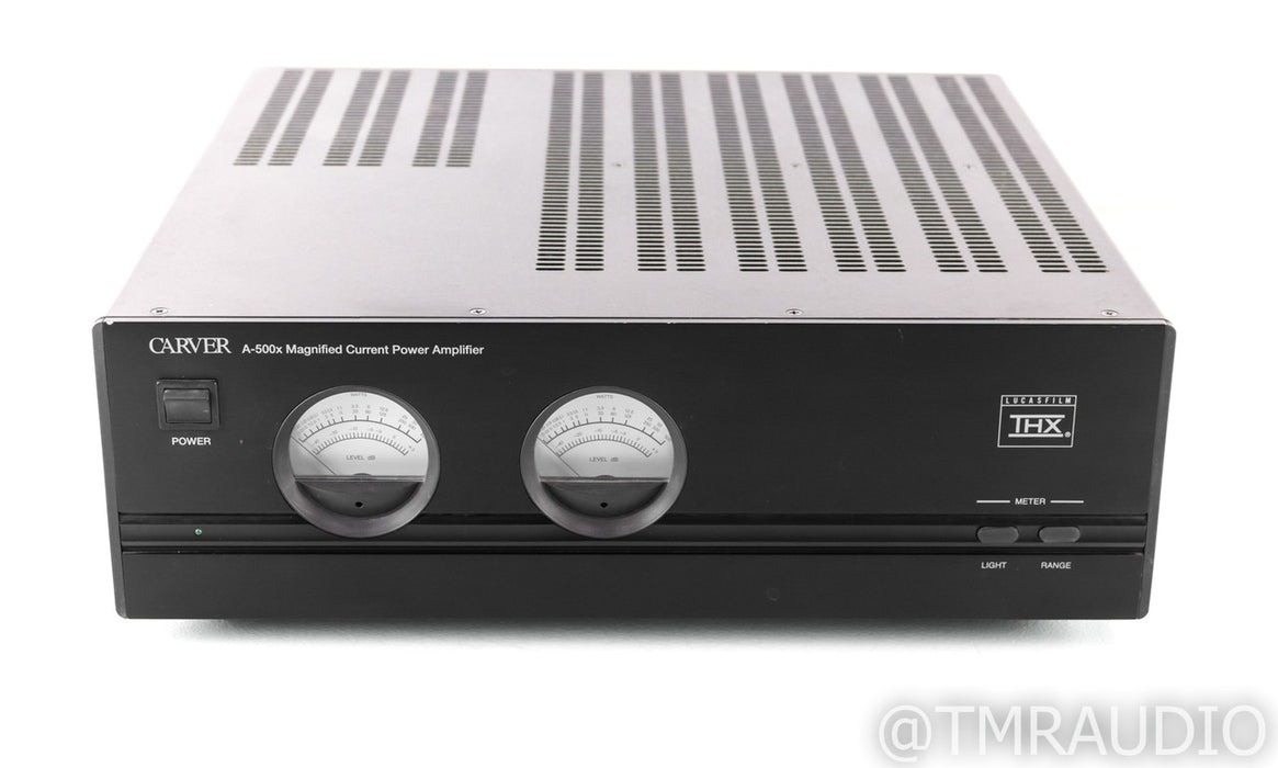 Carver A-500x Stereo Power Amplifier; A500x (Missing Gain Knobs)