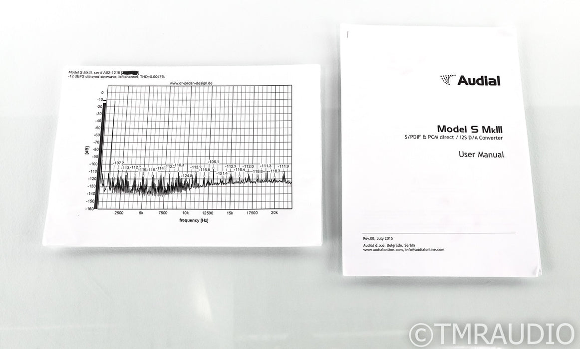 Audial Model S MkIII DAC; D/A Converter; I2S; Mark 3