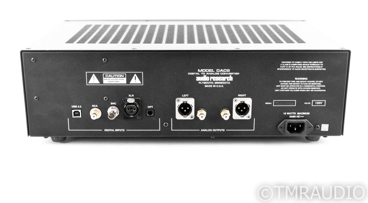Audio Research DAC8 D/A Converter; DAC-8; Remote