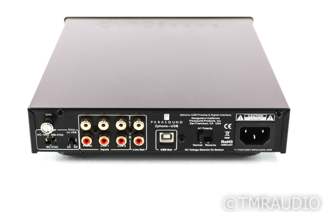 Parasound Zphono USB MM / MC Phono Preamplifier; A/D Converter