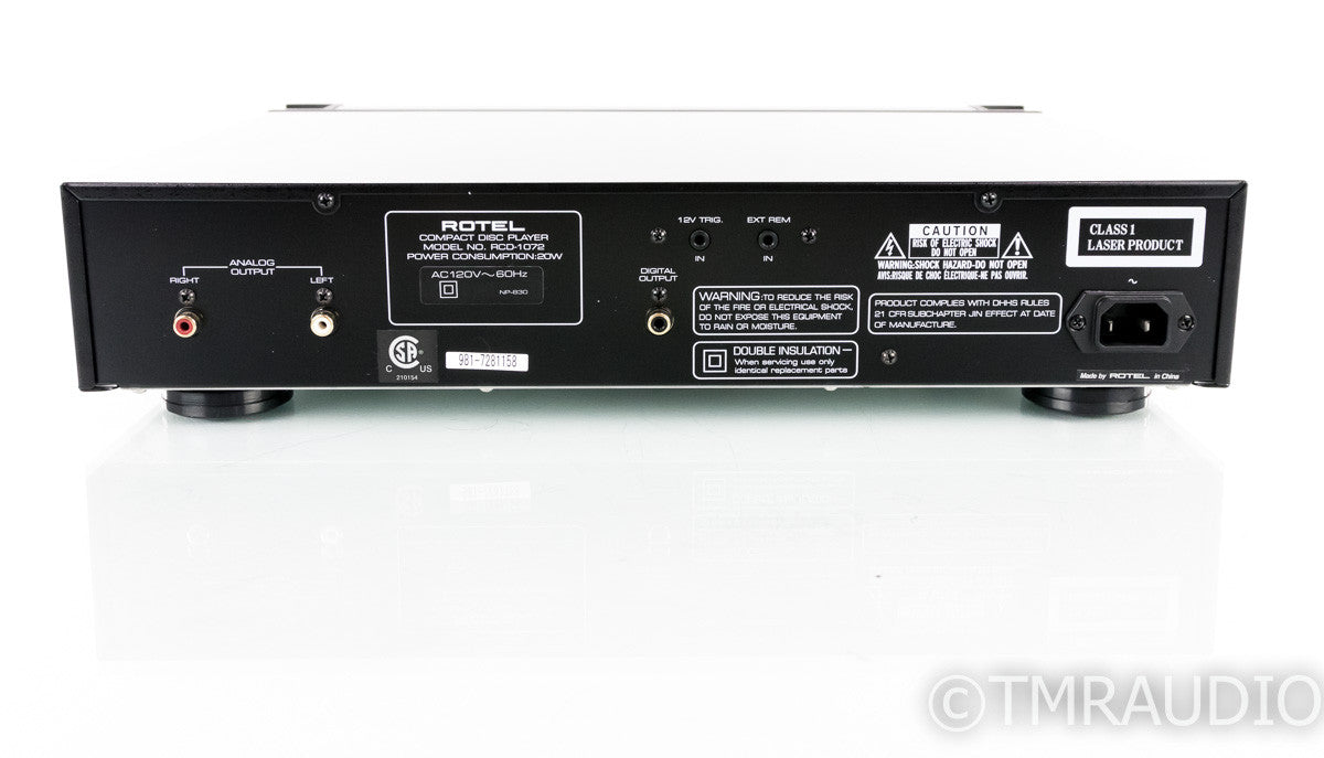 Rotel RCD-1072 CD / HDCD Player; Remote; RCD1072