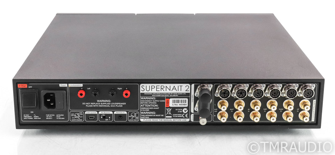 Naim Supernait 2 Stereo Integrated Amplifier; Black (No Remote)