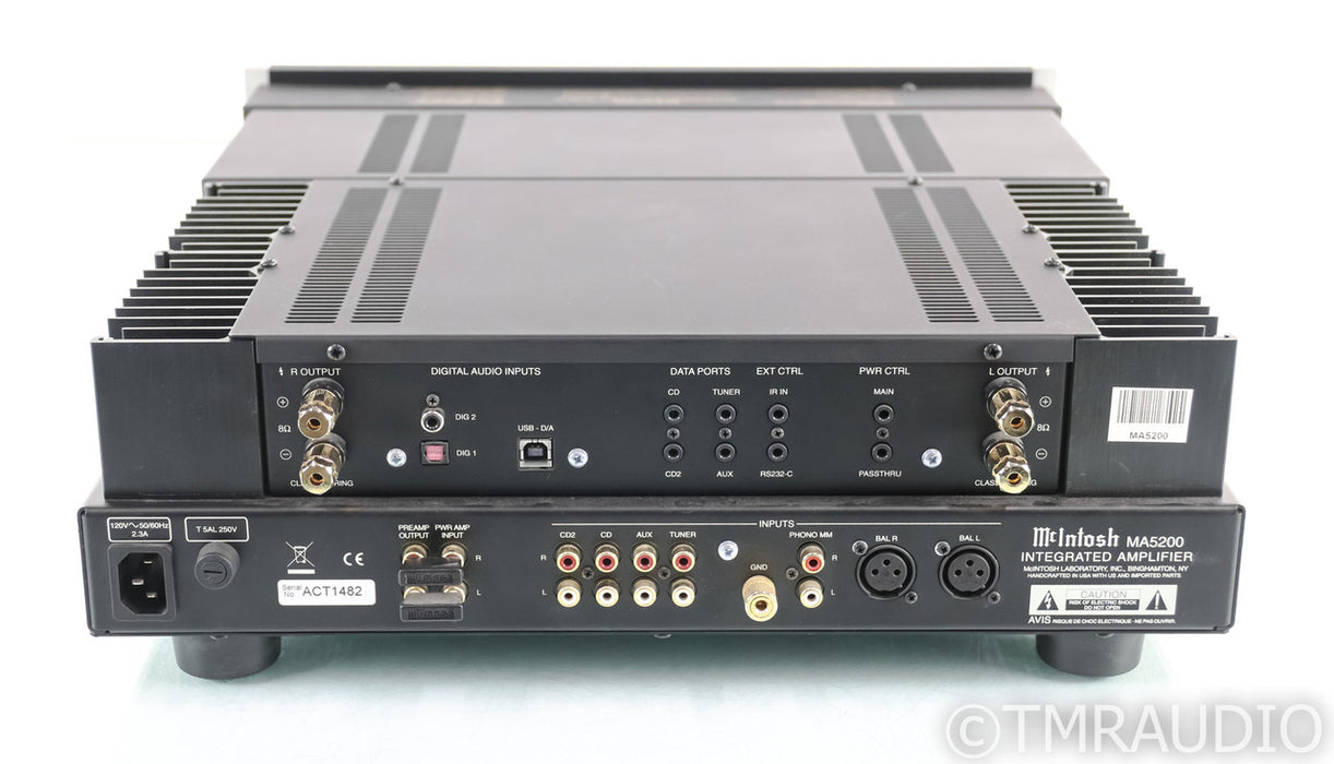McIntosh MA5200 Stereo Integrated Amplifier; MA-5200; USB DAC; Phono