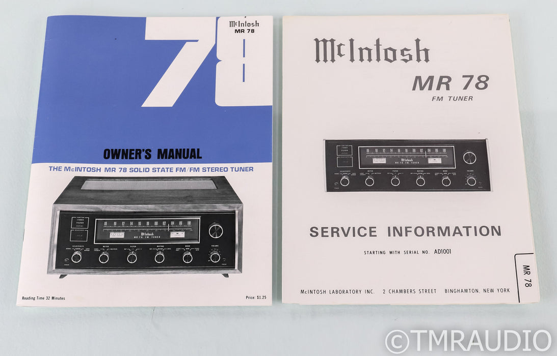McIntosh MR78 Vintage Stereo FM Tuner