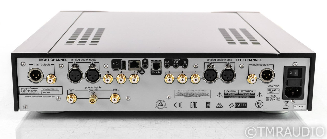 Mark Levinson No. 523 Stereo Preamplifier; Black; MM / MC Phono; Remote