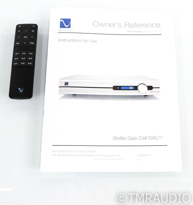 PS Audio Stellar Gain Cell DAC; D/A Converter; Silver; Remote (Used) (1/0)