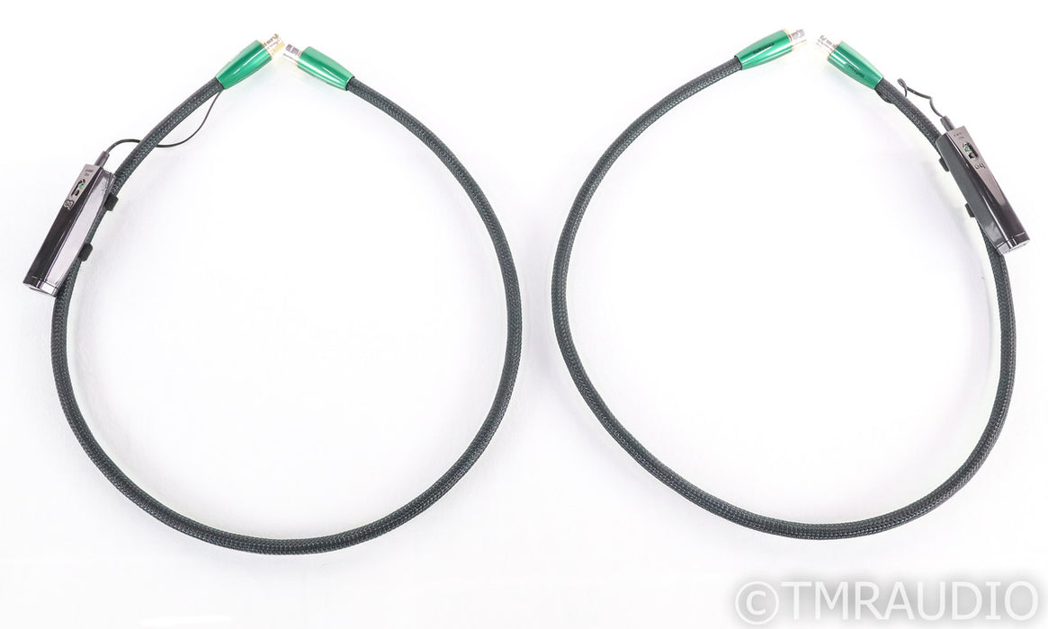 AudioQuest Earth XLR Cables; 1m Pair Balanced Interconnects; 72v DBS