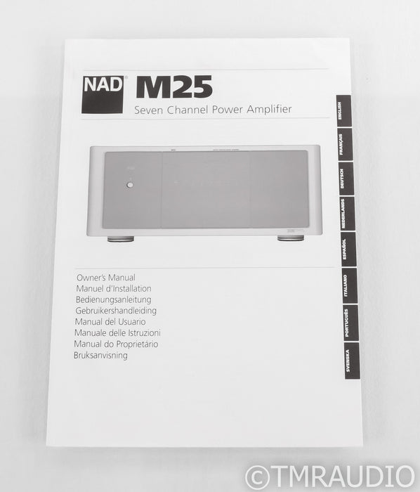 NAD M25 Seven Channel Power Amplifier; M-25; Silver
