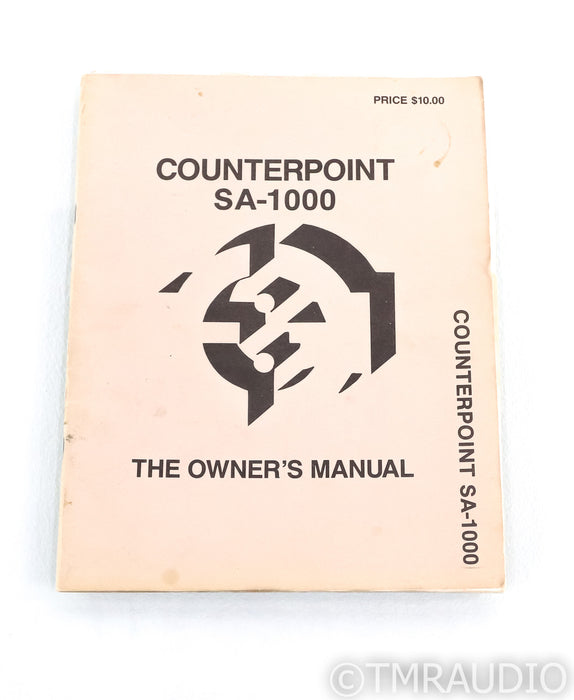 Counterpoint SA-1000 Stereo Tube Hybrid Preamplifier; SA1000; MM / MC Phono