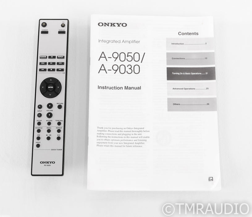 Onkyo A-9050 Stereo Integrated Amplifier; A9050; Black; Remote