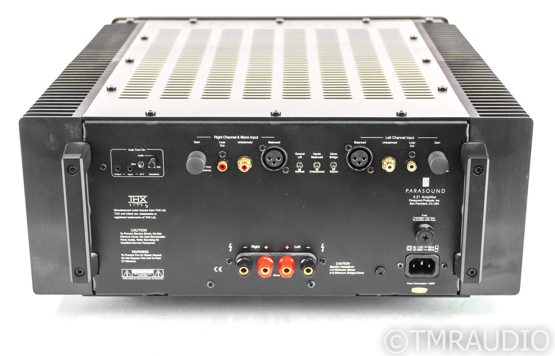 Parasound Halo A21 Stereo Power Amplifier; A-21; Black