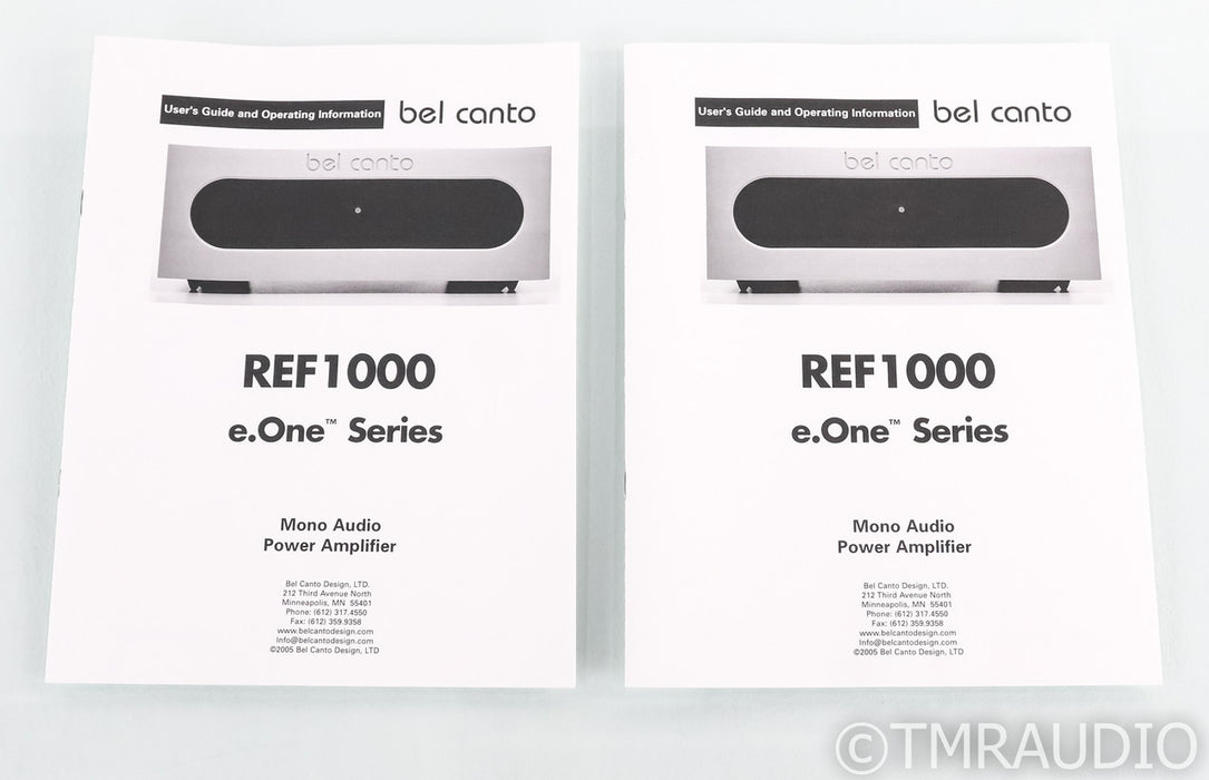 Bel Canto e.One REF1000 Mono Power Amplifier