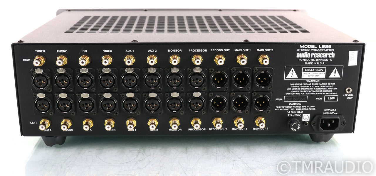 Audio Research LS26 Stereo Tube Preamplifier; LS-26; New Tubes