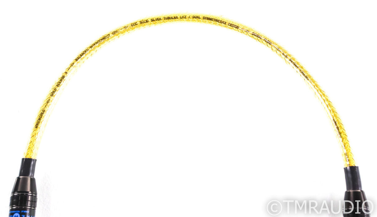 Wireworld Gold Eclipse 5 XLR Cables; 0.5m Pair Balanced Interconnects