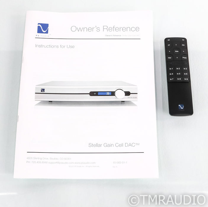 PS Audio Stellar Gain Cell DAC; D/A Converter; Black; Remote (Used)