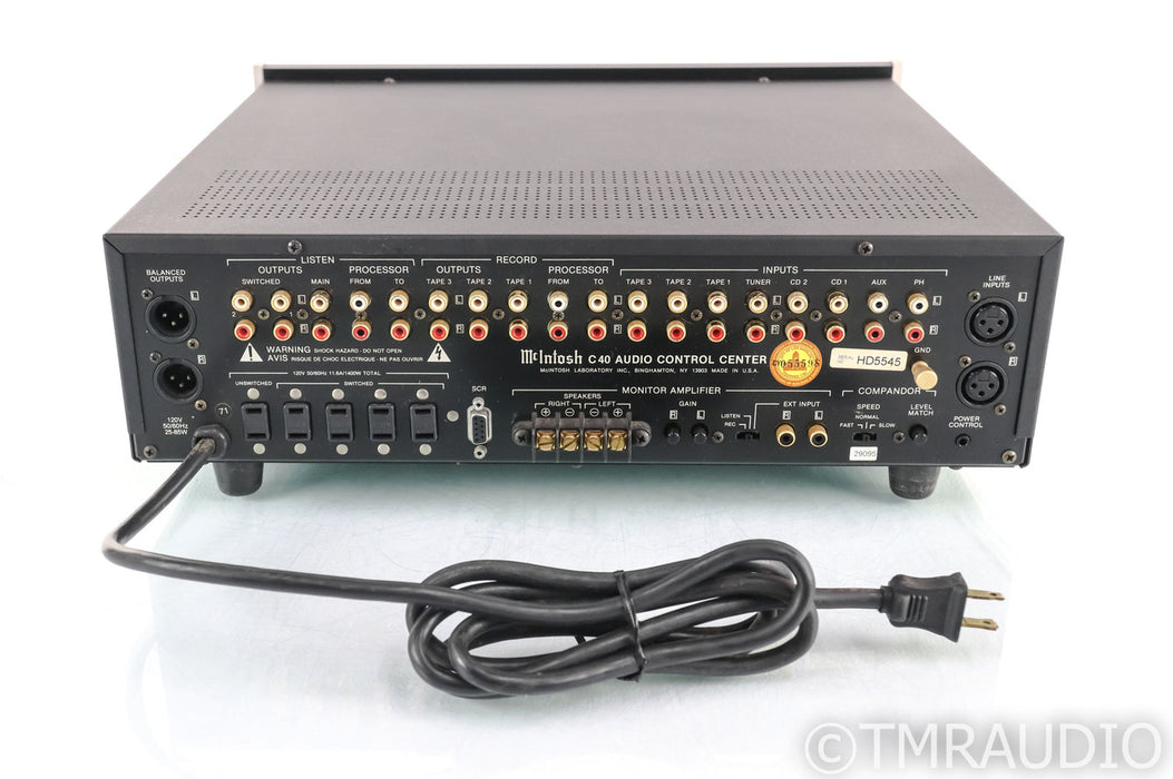 McIntosh C40 Stereo Preamplifier; C-40 Audio Control Center; MM Phono