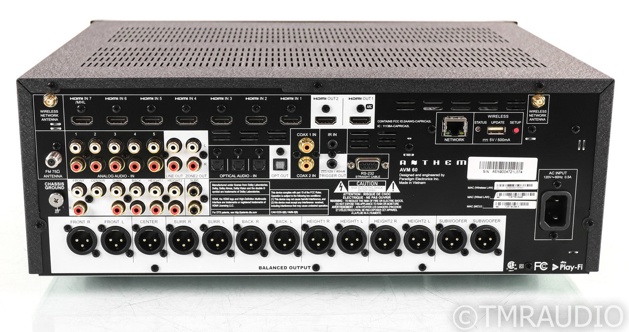 Anthem AVM60 11.2 Channel Home Theater Processor; AV-60; ARC Room Correction