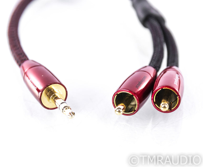 Audioquest Golden Gate Y-Splitter Cable; 1/8" to RCA; Single 1m Interconnect