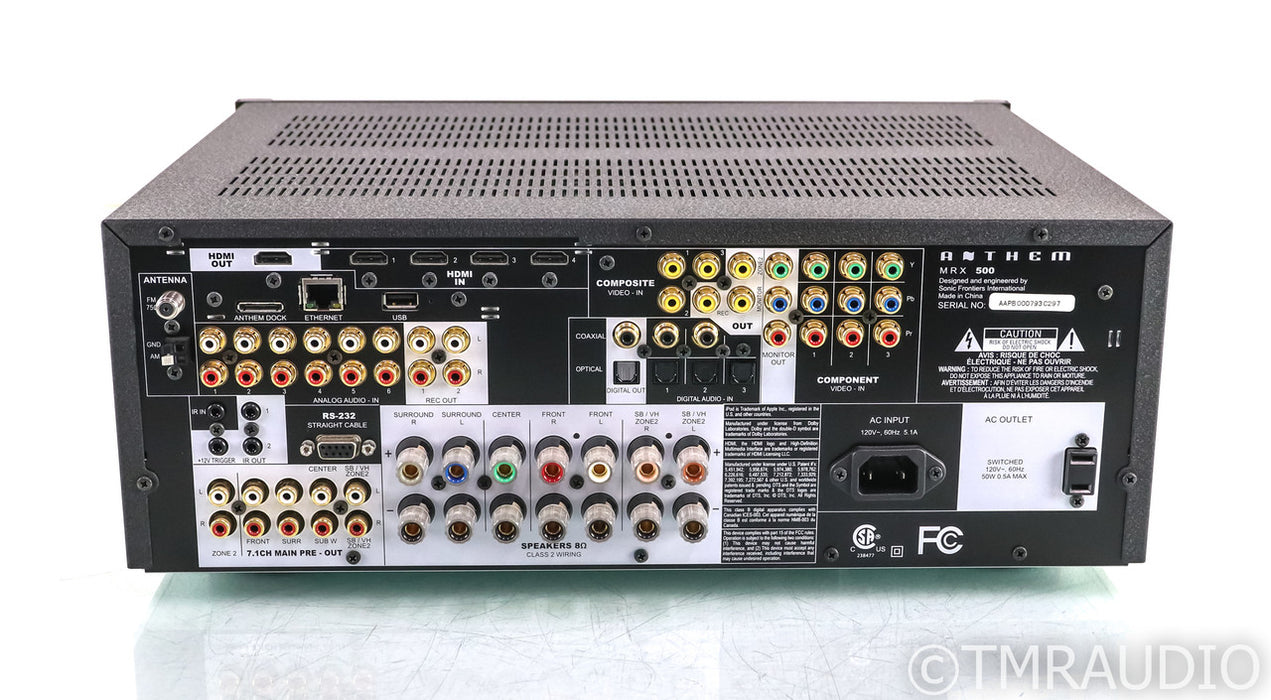 Anthem MRX 500 7.1 Channel Receiver; MRX500; ARC Room Correction