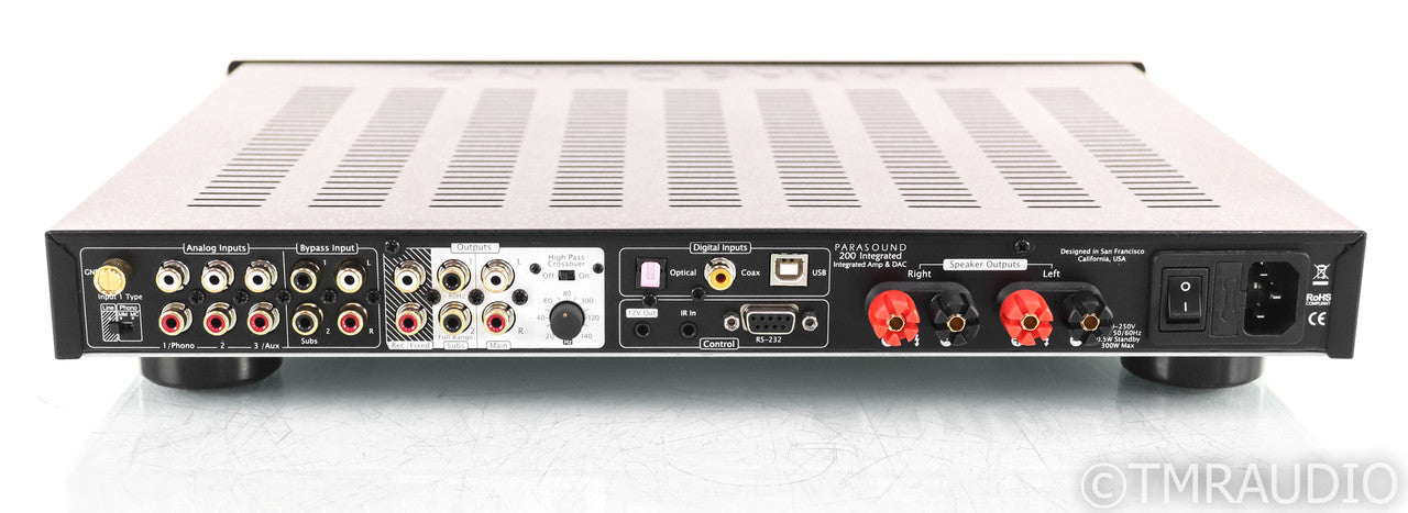 Parasound NewClassic 200 2.1 Channel Integrated Amplifier; Black; Remote
