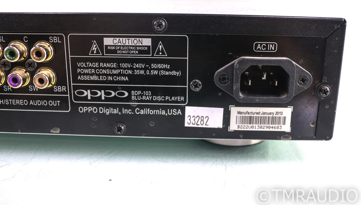 Oppo BDP-103 Universal Blu-Ray Player; BDP103; Dolby
