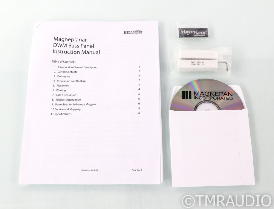 Magnepan DW-M Planar Magnetic Passive Subwoofer; DWM