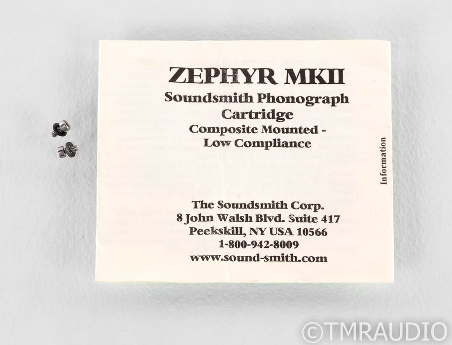 SoundSmith Zephyr MKII Moving Iron Phono Cartridge; MI; Mk 2; AS-IS (Broken)