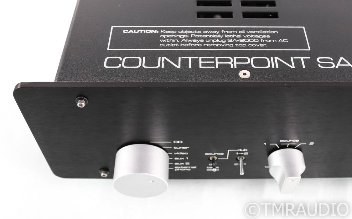 Counterpoint SA-2000 Vintage Stereo Tube Hybrid Preamplifier; Black - Excellent
