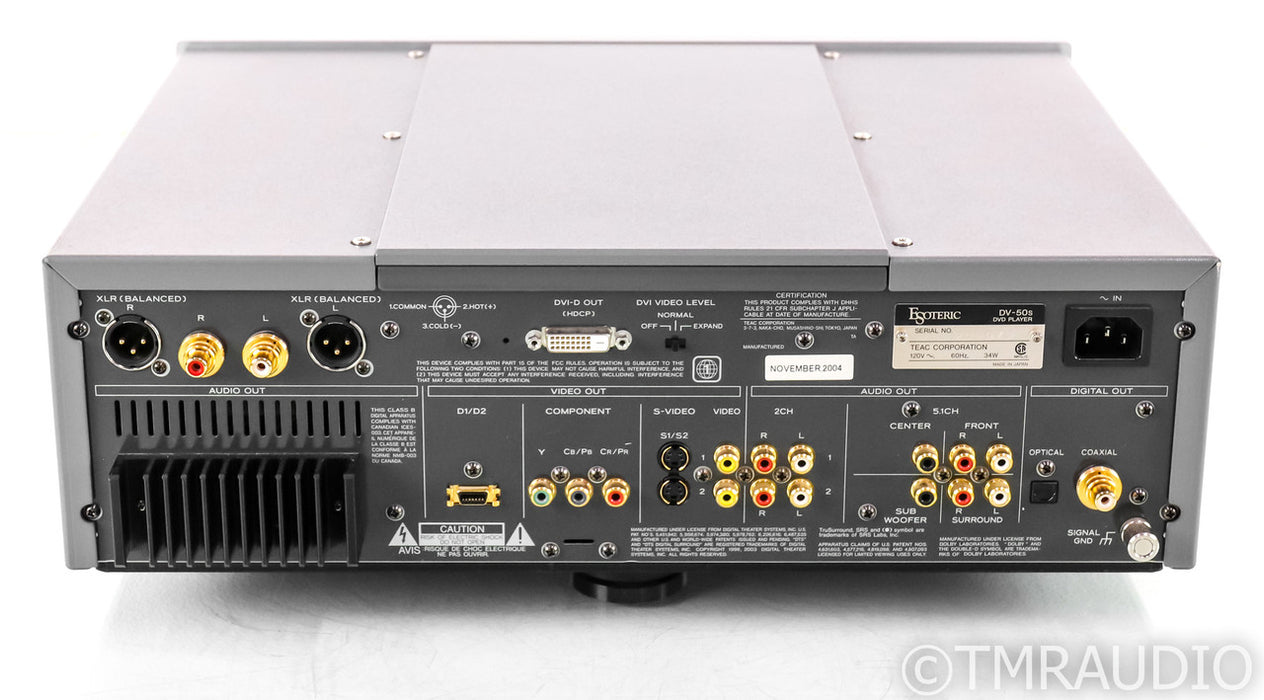 Esoteric DV-50S SACD / CD Player; DV50S; DVD; DVD-A; TEAC (No Remote)