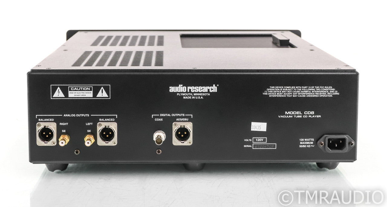 Audio Research Reference CD8 Tube CD Player; CD-8; Black; Remote