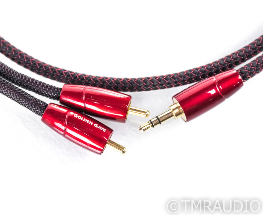 Audioquest Golden Gate Y-Splitter Cable; 1/8" to RCA; Single 1m Interconnect