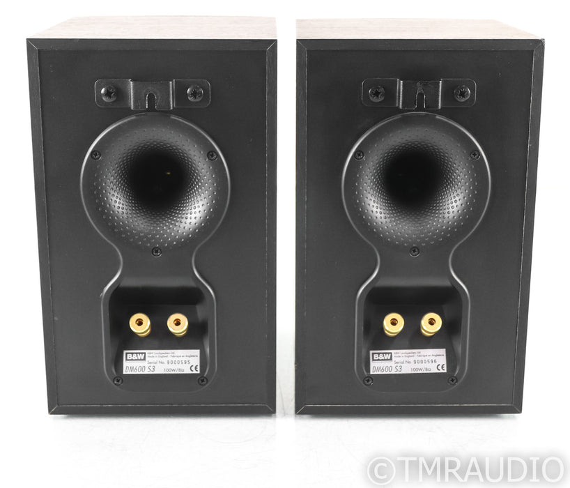 B&W DM600 S3 Bookshelf Speakers; DM-600S3; Black Pair