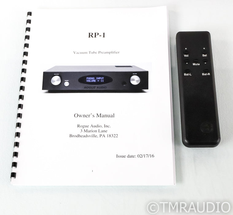 Rogue Audio RP-1 Stereo Tube Hybrid Preamplifier; RP1; Remote