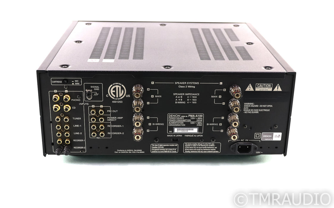 Denon PMA-A100 Stereo Integrated Amplifier; 100th Anniversary Edition; Remote