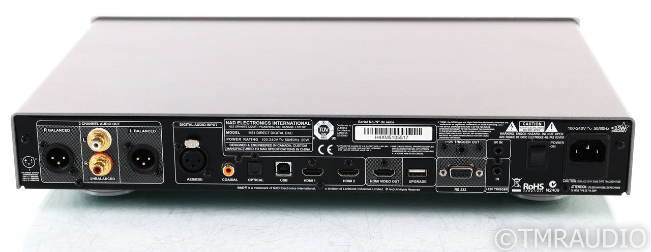 NAD M51 DAC; D/A Converter; M-51; Silver; Remote