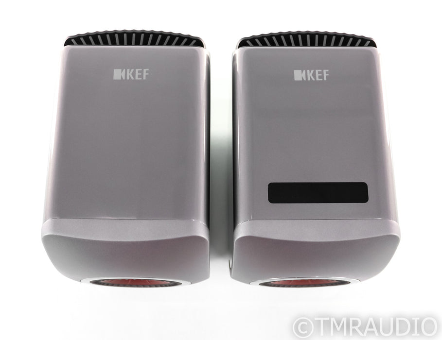 KEF LS50W Wireless Powered Bookshelf Speakers; Titanium Grey Pair; Remote