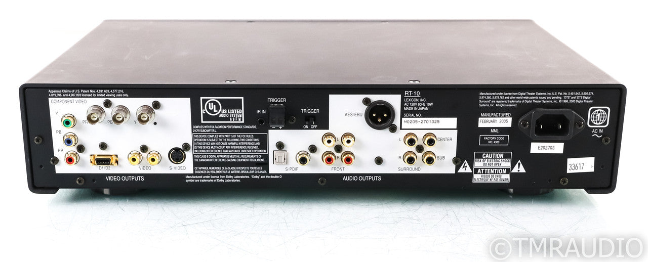 Lexicon RT-10 SACD / CD / DVD Player; RT10; Remote